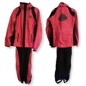 Harley-Davidson Hi-Vis Rain Gear Set Hot Pink Large | Waterproof Motorcycl